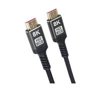 PremiumCord Cavo 8K Ultra High Speed HDMI 2.1 M/M 48Gbps con Ethernet, Risoluzione Video 8K@60Hz, Deep Color, 3D, EDID, ARC, HDR, Schermato 3X, Cavo Tessile Intrecciato, Placcato Oro, Lunghezza 2m