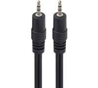 PremiumCord Cavo Adattatore Jack, Lunghezza 2 m, da Spina Jack 3,5 mm a Spina Jack 2,5 mm, Cavo Adattatore Audio per Cuffie Aux, Schermato, Colore Nero