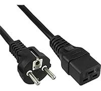 PremiumCord Cavo di Alimentazione 230 V 1,5 m con Contatto di Messa a Terra su Presa C19, IEC 320, Cavo di Alimentazione PC a 3 Pin, Colore Nero