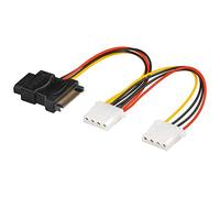 PremiumCord - Cavo di Alimentazione a Y per HDD Serial ATA con 3 Prese da 5,25", 15 cm