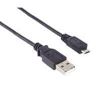 PremiumCord Cavo di collegamento micro USB da 1 m, USB A maschio a Micro B, cavo dati USB 2.0 ad alta velocità, 5 pin, 2 schermati, AWG28, colore nero, lunghezza 1 m