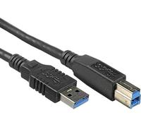 PremiumCord Cavo di Collegamento USB 3.0 A-B Super Speed 3m, Cavo Dati Superspeed Fino a 5Gbit/s, Cavo di Ricarica, USB Tipo A Maschio a USB Tipo B Maschio, 9pin, Colore Nero, Lunghezza 3m