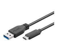 PremiumCord Cavo di Collegamento USB 3.2 Gen 1, Cavo Dati Superspeed Fino a 5 Gbit/s, Cavo di Ricarica Fino a 2 A, Potenza 40 W, USB Tipo A Maschio a USB Tipo C Maschio, Colore Nero, Lunghezza 3m