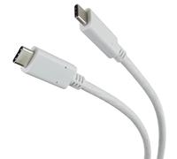 PremiumCord Cavo di Collegamento USB-C 3.2 Gen 1, Cavo Dati Superspeed Fino a 5Gbit/s, Cavo di Ricarica Fino a 2A, Potenza 40W, Spina USB 3.2 Generation 1 Type C, Colore Bianco, Lunghezza 1m