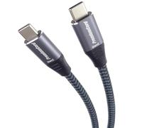 PremiumCord Cavo di Collegamento USB-C 3.2 Gen 2x2, Cavo Dati Superspeed Fino a 20Gbit/s, Cavo di Ricarica Fino a 5A, Potenza 100W, PD3.0 / QC4.0, USB 3.2 Generation 2x2, Colore Nero, Lunghezza 2m