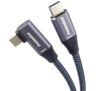 PremiumCord Cavo di Collegamento USB-C 3.2 Gen 2x2, Cavo Dati Superspeed Fino a 20Gbit/s, Cavo di Ricarica Fino a 5A, Potenza 100W, PD 3.0 / QC 4.0, USB 3.2 Generation 2x2, Nero, Lunghezza 2m