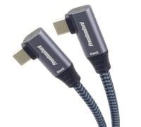 PremiumCord Cavo di Collegamento USB-C 3.2 Gen 2x2, SuperSpeed Trasferimento Dati Fino a 20Gbit/s, Cavo di Ricarica Fino a 5A, Potenza 100W, PD3.0 / QC4.0, USB 3.2 Generation 2x2, Nero, Lunghezza 2m