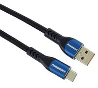 PremiumCord Cavo di Collegamento USB, Cavo di Ricarica Fino a 5 A, Potenza 100 W, PD 3.0 / QC 4.0, SuperSpeed Trasferimento Dati Fino a 480 Mbit/s, Nero/Blu, Lunghezza 0,5m