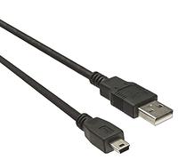 PremiumCord Cavo di Collegamento USB - Mini USB 0,5m, USB A Maschio a Mini B Maschio, Cavo Dati USB 2.0 Ad Alta velocità 480mbit/s, 5 Pin, 2X Schermato, AWG28, Colore Nero, 0,5m