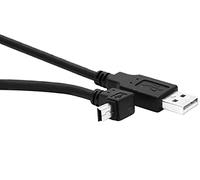 PremiumCord Cavo di Collegamento USB - Mini USB 2m, USB A Maschio a Mini B Maschio Piegato a 90°, Cavo Dati USB 2.0 Ad Alta velocità 480mbit/s, 5 Pin, 2X Schermato, AWG28, Colore Nero, 2m