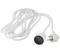 PremiumCord Cavo di Prolunga 230V con Sicurezza Bambini, Cavo di Alimentazione, Prolunga Schuko, Presa a Spina Tipo F, Bianco, 7 m