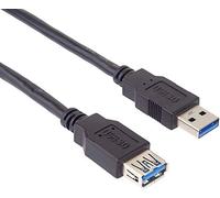 PremiumCord Cavo di Prolunga USB 3.0 1m, Cavo Dati Superspeed Fino a 5 Gbit/s, Cavo di Ricarica, Presa USB 3.0 Tipo a Sulla Spina, a 9 Poli, Schermato 3x, Colore Nero, Lunghezza 1m