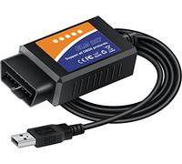 PremiumCord Cavo Diagnostico USB ELM327 OBD-II, Uso Universale, USB 2.0, LED, Tensione di Esercizio 12 V, Nero