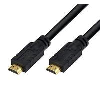 PremiumCord Cavo HDMI 2.0 M/M Ad Alta velocità 4K con Amplificatore, 18 Gbps, Compatibile Video 4K@60Hz, Deep Color, 3D, Arc, HDR, Dolby TrueHD, 3X Schermato, Connettori Placcati Oro, Nero, 25 m