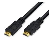 PremiumCord Cavo HDMI 2.0 M/M Ad Alta Velocità 4K con Amplificatore, 18 Gbps, Compatibile Video 4K@60Hz, Deep Color, 3D, ARC, HDR, Dolby TrueHD, 3x Schermato, Connettori Placcati Oro, Nero, 20 m