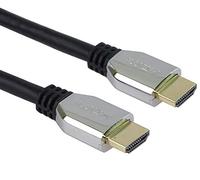 PremiumCord Cavo HDMI 2.1 M/M Ad Altissima velocità 8K, 48Gbps con Ethernet, Compatibile Video 8K@60Hz, Deep Color, 3D, eARC, HDR, 3X Schermato, Connettori Placcati Oro, Argento, 1 m