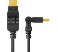 PremiumCord Cavo HDMI 4K Ad Alta velocità M/M, 10,2 Gbps con Ethernet, Compatibile Video 4K@30 Hz, Full HD 1080p, Deep Color, 3D, Arc, HDR, Dolby TrueHD, Connettore Pieghevole Placcato Oro, Nero, 2 m