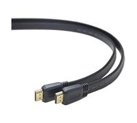 PremiumCord Cavo HDMI 4K Ad Alta velocità M/M, 10,2 Gbps con Ethernet, Compatibile Video 4K@30Hz, Full HD 1080p, Deep Color, 3D, Arc, HDR, Dolby TrueHD, Connettori Placcati Oro, Piatto, Nero, 1,5 m