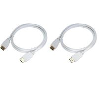 PremiumCord Cavo HDMI 4K Ad Alta velocità M/M, 10,2 Gbps con Ethernet, Compatibile Video 4K@30Hz, Full HD 1080P, Deep Color, 3D, Arc, HDR, Dolby TrueHD, Connettori Placcati Oro, Bianco, 1 m