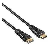 PremiumCord Cavo HDMI 4K Ad Alta velocità M/M, 10,2 Gbps con Ethernet, Compatibile Video 4K@30Hz, Full HD 1080p, Deep Color, 3D, Arc, HDR, Dolby TrueHD, Connettori Placcati Oro, Nero, 25 m