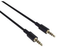 PremiumCord Cavo Jack 3,5 mm 4 Pin, per Trasmissione Audio E Voce, Consente L'Utilizzo di Un Microfono, Cavo di Collegamento Audio Aux Headset M/M, Lunghezza 1 m