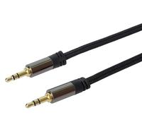 PremiumCord Cavo Jack Stereo HQ da 3,5 mm, Spina Jack da 3,5 mm, Stereojack Maschio-Maschio, Cavo Di Collegamento Audio Per Cuffie Aux, Schermato, Connettore In Metallo, Intrecciato, M/M, 1,5 m