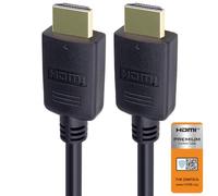 PremiumCord Cavo M/M Certificato HDMI 2.0B Ad Alta velocità 4K, 18 Gbps con Ethernet, Compatibile Video 4K@60Hz, Deep Color, 3D, Arc, HDR, Dolby TrueHD, Connettori Placcati Oro, Nero, 2 m