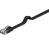 PremiumCord Cavo Patch CAT 6 UTP Flach, 1Gbit/s, Cavo Ethernet, LAN, RJ45 Connettori, Flessibile e Robusto, AWG 26/7, Conduttori 100% CU, Nero, 5 m