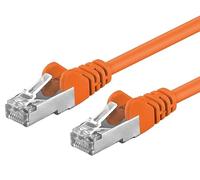 PremiumCord Cavo Patch Cat 6a S/FTP, 10Gbit/s, Cavo Ethernet, LAN, RJ45 Connettori, Flessibile e Robusto, AWG 26/7, Conduttori 100% CU, Arancia, 5 m