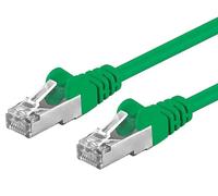PremiumCord Cavo Patch CAT 6a S/FTP, 10Gbit/s, Cavo Ethernet, LAN, RJ45 Connettori, Flessibile e Robusto, AWG 26/7, Conduttori 100% CU, Verde, 0,5 m