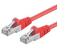 PremiumCord Cavo Patch Cat 6a S/FTP, 10Gbit/s, Cavo Ethernet, LAN, RJ45 Connettori, Flessibile e Robusto, AWG 26/7, Conduttori 100% CU, Rosso, 0,5 m