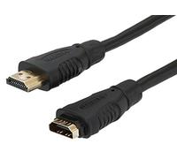 PremiumCord Cavo Prolunga HDMI 4K High Speed 2 m, Video 4K 2160P, Full HD 1080P, Deep Color, 3D, Arc, HDR, Dolby TrueHD, 10,2 Gbps, Connettori Placcati Oro, Nero