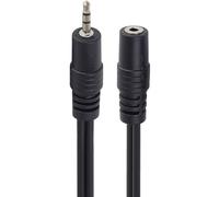 PremiumCord Cavo Prolunga Jack 2,5 mm, Jack 2,5 mm, Maschio-Femmina, Cavo Prolunga Audio per Cuffie Aux, Schermato, Colore Nero, Lunghezza 2 m
