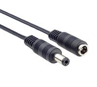 PremiumCord Cavo Prolunga per Collegamento Alimentazione 5,5/2,1 mm, Corrente Massima 2A, AWG20, Colore Nero, Lunghezza 1,5 m