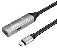 PremiumCord Cavo Prolunga USB-C Attivo con Ripetitore 10m, USB-C Femmina a Maschio, USB 3.2 Gen 1, 5 Gbit/s, 2x Schermato, AWG20/28, Involucro in Alluminio, Colore Nero, Lunghezza 10m