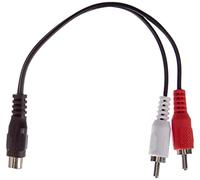 PremiumCord Cavo RCA 0,2 m, 1x Presa su 2X Spina, Cavo Adattatore Audio Video, Stereo, per TV, Telefoni Cellulari, MP3, HiFi, Colore Nero