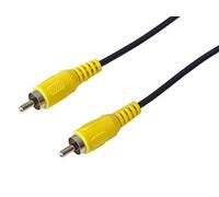 PremiumCord Cavo RCA 1,5 m, 1X Spina RCA RCA su 1X Spina RCA RCA, Cavo di Collegamento Audio Video, Stereo, per TV, Cellulari, MP3, HiFi, Colore Nero