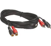 PremiumCord Cavo RCA 10 m, 2X Spine RCA RCA su 2X Prese RCA RCA, Cavo di Prolunga Audio, Audio Stereo, per TV, Telefoni Cellulari, MP3, HiFi, Colore Nero