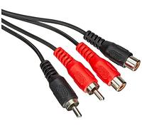 PremiumCord Cavo RCA 2m, 2X Spine RCA RCA su 2X Prese RCA RCA, Cavo di Prolunga Audio, Audio Stereo, per TV, Telefoni Cellulari, MP3, HiFi, Colore Nero