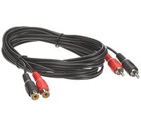 PremiumCord Cavo RCA 3m, 2X Spine RCA RCA su 2X Prese RCA RCA, Cavo di Prolunga Audio, Audio Stereo, per TV, Telefoni Cellulari, MP3, HiFi, Colore Nero