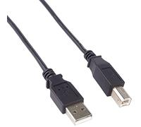 PremiumCord Cavo USB 2.0 Ad Alta velocità M/M 3m, A Maschio a B Maschio, Cavo di Collegamento USB per Scanner ECC., Doppia Schermatura, AWG28, Colore Nero, Lunghezza 3m