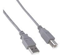 PremiumCord Cavo USB 2.0 Ad Alta velocità M/M 5m, A Maschio a B Maschio, Cavo di Collegamento USB per Scanner ECC., Doppia Schermatura, AWG28, Colore Grigio, Lunghezza 5m