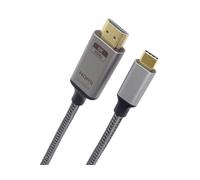 PremiumCord Cavo USB-C a HDMI 2.1, USB 3.2 tipo C maschio a HDMI 2.1, risoluzione 8K@60Hz,4K@144Hz, Full HD 1080p, HDCP2.2, colore: nero, lunghezza: 2 m