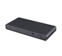 PremiumCord Commutatore 4K HDMI 4:1 con telecomando e alimentatore, switch con stato LED, risoluzione video 4Kx2K 2160p UHD 60Hz, Full HD 1080p, 3D, HDCP, colore nero khswit41d