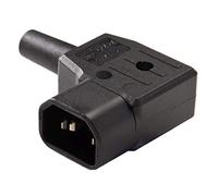 PremiumCord Connettore di Alimentazione 230 V, Spina angolata 90°, 10 A, IEC C14, Colore Nero