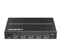 PremiumCord Controller Videowall HDMI 1-4, UHD 4K 2160p 60 Hz, Full HD 1080p, 8 Modalità di Visualizzazione, HDMI 2.0, HDCP 2.2, RS232, DIP Switch, Alloggiamento in Metallo, Nero