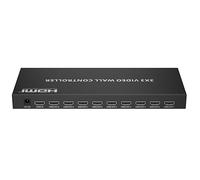 PremiumCord Controller Videowall HDMI 1-9, UHD 4K 2160p 60 Hz, Full HD 1080p, 9 Modalità di Visualizzazione, HDMI 2.0, HDCP 2.2, RS232, DIP Switch, Alloggiamento in Metallo, Nero