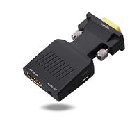 PremiumCord Convertitore HDMI a VGA con Uscita Audio e Cavo Audio, risoluzione Full HD 1080p 60Hz, connettori Dorati, Colore Nero