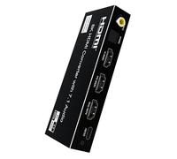 PremiumCord Estrattore Audio HDMI HDR10, Uscite Jack Stereo, SPDIF, RCA, HDMI, UHD 8K 4320p 60Hz, 4K 2160p 120Hz, Full HD 1080p, 40Gbps, Vrr, Dts, Dolby Atmos, Custodia In Metallo, Colore Nero