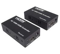 PremiumCord Extender HDMI 4K a 100m Tramite Un Cavo Cat5e/Cat6, alloggiamento in Metallo, Stato LED, Compatibile con Video 4K UHD, Full HD 1080p 60Hz, HDCP, Nero